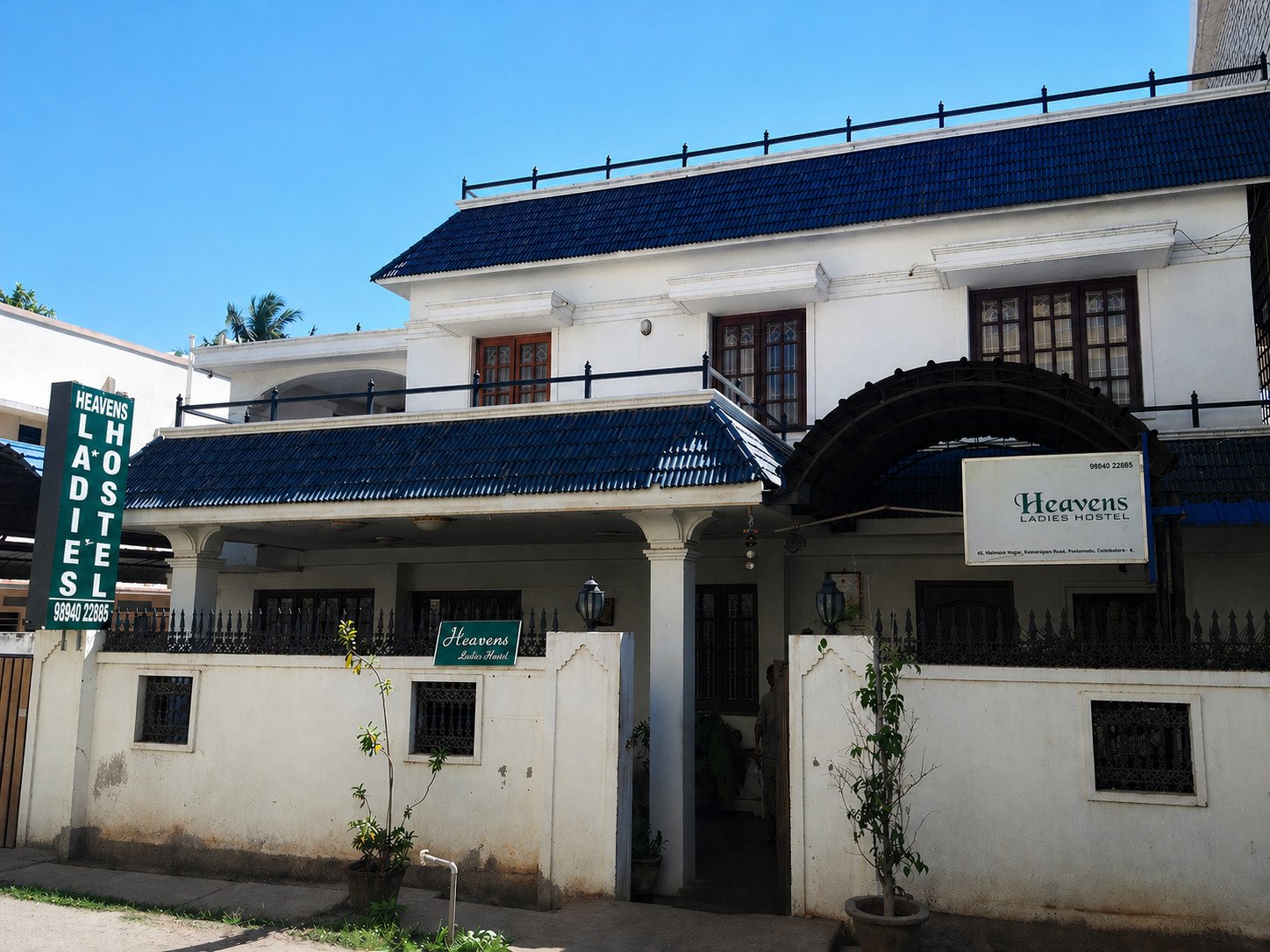 Front exterior view of Heaven Ladies Hostel